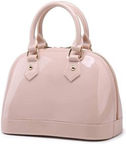 img 1 attached to 👜 Lady's Candy Color Jelly Handbag: Chic Satchel Tote with Versatile Crossbody and Shoulder Straps, Stylish Top Handle Bag