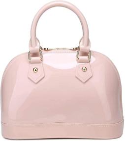 img 2 attached to 👜 Lady's Candy Color Jelly Handbag: Chic Satchel Tote with Versatile Crossbody and Shoulder Straps, Stylish Top Handle Bag