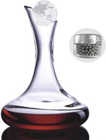 img 3 attached to 🍷 Amlong Crystal Lead-Free Wine Decanter with Globe Stopper - 58 oz, Red Wine Carafe & Gift: Includes Stainless Steel Cleaning Beads - Enhance Your Wine Experience with Premium Accessories