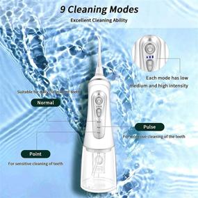 img 3 attached to HILINSTON Water Pick Teeth Cleaner: Cordless Water Flosser with 9 Cleaning Modes, Portable Oral Irrigator for Travel & Home