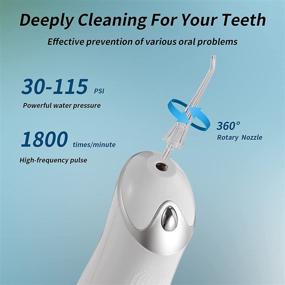 img 1 attached to HILINSTON Water Pick Teeth Cleaner: Cordless Water Flosser with 9 Cleaning Modes, Portable Oral Irrigator for Travel & Home