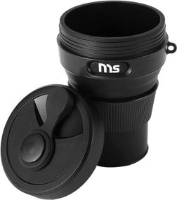 img 1 attached to 🥤 Portable Collapsible Cup with Lid | Silicone Camping Mug | Reusable Straw | Leakproof Design | BPA Free | 450ml Capacity | Ideal for Sports, Traveling, Hiking
