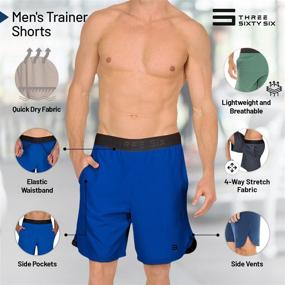 img 1 attached to Dry Fit Gym Shorts Men Sports & Fitness