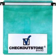 checkoutstore (100) cd double-sided refill plastic hanging sleeve (green) logo