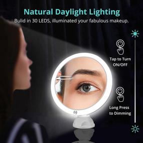img 3 attached to 8 Inch LED Lighted Magnifying Mirror - Powerful 15X Magnification, Suction Cups, Adjustable Lighting, Dual Power Supply - Perfect Makeup Mirror for Bathroom with Enhanced Visibility and Light Illumination