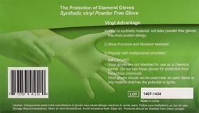 img 3 attached to Diamond Gloves Advance Powder-Free Clear Vinyl Industrial Gloves 💎 - X-Large, 100 Count - 4.6 mil Thickness for Optimal Protection