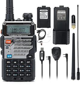 img 4 attached to 📻 Двухдиапазонное радио UV-5RE мощностью 8 Вт для любителей радиоэфира: улучшенный аккумулятор, ручной микрофон, акустическая трубчатая гарнитура, USB-программируемый кабель, антенны NA-771 и SRH805S включены