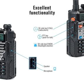 img 2 attached to 📻 Двухдиапазонное радио UV-5RE мощностью 8 Вт для любителей радиоэфира: улучшенный аккумулятор, ручной микрофон, акустическая трубчатая гарнитура, USB-программируемый кабель, антенны NA-771 и SRH805S включены