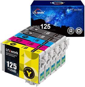 img 4 attached to 🖨️ Uniwork Remanufactured Ink Cartridge Kit for Epson 125 T125 - Compatible with NX125 NX127 NX130 NX230 NX420 NX530 NX625, Workforce 320 323 325 520 Printers - Includes 2 Black, 1 Cyan, 1 Magenta, 1 Yellow