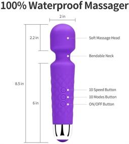img 1 attached to Мощный массажер водонепроницаемый, перезаряжаемый, стимулятор