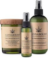 🕯️ cannabolish wintergreen smoke odor eliminator set: candle + travel spray + home spray logo