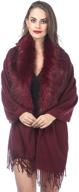 ladies' luxurious faux fur collar joint wrap scarf for cold weather logo