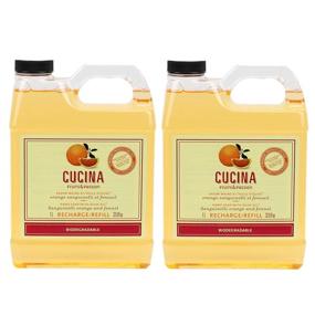 img 4 attached to 🍊 Cucina Purifying Hand Wash Refill, 33.8 Oz Plastic Jug (2-Pack) Sanguinelli Orange and Fennel