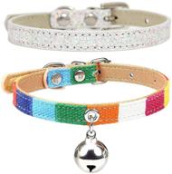 dazzling ourllamey diamond rhinestone cat collars: stylish bling for your girl cats with bells - set of 2 adjustable pet collars for boys logo