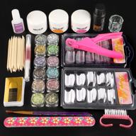 complete acrylic nail kit: glitter acrylic powder, monomer liquid, brushes, nail art decorations, french nail tips - perfect for beginners, nail extensions logo