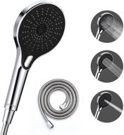 🚿 high pressure 5-inch shower head - 2021 watersong powerful spray showerhead, upgraded handheld shower head, 60-inch hose, enhanced spray against low-water-pressure, chrome finish, oversize, [no holder] logo