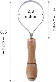 img 3 attached to 🔪 Round Wood Carving Hook Knife for Bowls, Spoons, Kuksa, and Cups Carving - Double Edged, Extra Large-Basic Round Knife for Professional and Beginner Bowl and Spoon Carvers by STAMESKY