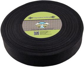 img 1 attached to Country Brook Design 2 Inch Black Heavy Polypropylene (Polypro) Webbing - 25 Yards: Durable and Versatile Material for Various Applications