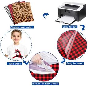 img 1 attached to 🔥 Premium 10-Piece Buffalo Plaid Heat Transfer Vinyl: Perfect for DIY Clothing, Shirts, Bags, Hats, Socks, Pillow and Home Decoration