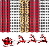 🔥 premium 10-piece buffalo plaid heat transfer vinyl: perfect for diy clothing, shirts, bags, hats, socks, pillow and home decoration logo