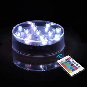 img 4 attached to 🌈 LARDUX 4 inch LED Vase Base Light: Remote Control, USB/Battery Powered, 16 Colors - Perfect for Tabletop Décor and Party Lighting