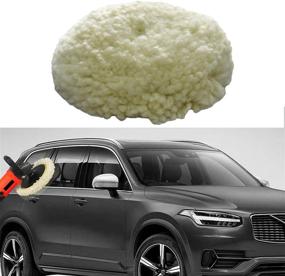 img 2 attached to 🧽 4PCS 3inch 100% Natural Wool Hook &amp; Loop Grip Polishing Pad Buffing Pads Kit for Compound Cutting &amp; Polishing - Ideal for Car Polishing, Motorcycle Washing Machine, Furniture, and More!