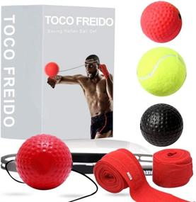 img 3 attached to 🥊 Enhance Reflex, Timing, and Focus with TOCO FREIDO Boxing Reflex Ball Set - Includes 4 React Reflex Balls, Headband, Wraps, and Carry Bag for Boxing, MMA, and Krav Mega Training