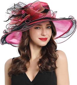 img 1 attached to 👒 Exquisite Organza Fascinator: Perfect Women's Accessory for Kentucky Weddings and Special Occasions