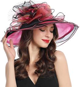 img 3 attached to 👒 Exquisite Organza Fascinator: Perfect Women's Accessory for Kentucky Weddings and Special Occasions