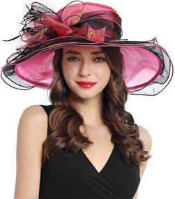 img 2 attached to 👒 Exquisite Organza Fascinator: Perfect Women's Accessory for Kentucky Weddings and Special Occasions