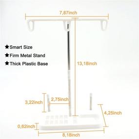 img 1 attached to 🧵 Lightweight Thread Stand - 3 Spools Holder for Home-Based Sewing and Embroidery Machines - Three Color Choices - White