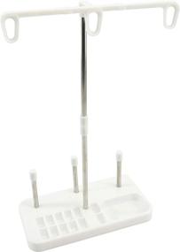 img 4 attached to 🧵 Lightweight Thread Stand - 3 Spools Holder for Home-Based Sewing and Embroidery Machines - Three Color Choices - White