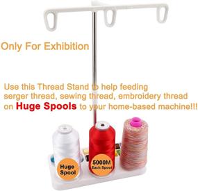 img 3 attached to 🧵 Lightweight Thread Stand - 3 Spools Holder for Home-Based Sewing and Embroidery Machines - Three Color Choices - White