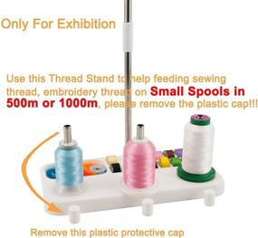 img 2 attached to 🧵 Lightweight Thread Stand - 3 Spools Holder for Home-Based Sewing and Embroidery Machines - Three Color Choices - White