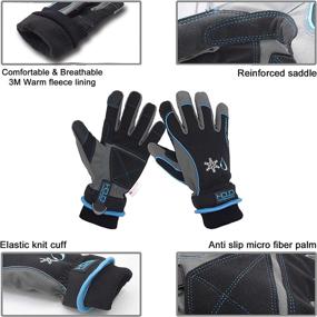 img 1 attached to ❄️ Etglove Winter Gloves L Blue: Perfect Protection for Chilly Weather