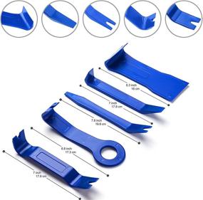 img 2 attached to 🔧 12 Piece ALLDREI Auto Trim Removal Tool Kit - Premium Car Trim Upholstery/Pry Tool for Auto Door Panel Removal - Strong Plastic, Scratches-Free - Blue Color, Convenient Storage Wallet Included