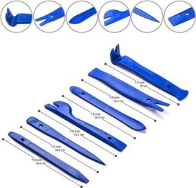 img 3 attached to 🔧 12 Piece ALLDREI Auto Trim Removal Tool Kit - Premium Car Trim Upholstery/Pry Tool for Auto Door Panel Removal - Strong Plastic, Scratches-Free - Blue Color, Convenient Storage Wallet Included