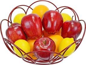 img 3 attached to 🍓 Southern Homewares Red Fruit Basket: Stylish Decorative Bowl for Kitchen Countertop - 10 3/8-inch Diameter