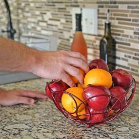 img 1 attached to 🍓 Southern Homewares Red Fruit Basket: Stylish Decorative Bowl for Kitchen Countertop - 10 3/8-inch Diameter