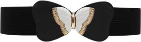 img 2 attached to BlackButterfly Elastic Butterfly Waist Black Women's Accessories