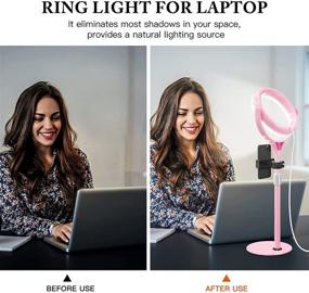 img 2 attached to 💻 8’’ Computer Ring Light for Zoom Meetings - Desk Selfie Ring Light for Laptop Video Conferencing/Recording/Office Calls/Photo Lighting/Makeup/Live Stream/YouTube