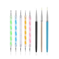 fulinjoy 5pcs dotting pens and 3 pcs nail painting brushes - nail art design tool kit logo