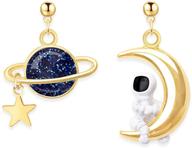 🌙 captivate with coadipress astronaut moon stud earrings: creative cosmic charm jewelry for women and girls - perfect birthday or graduation gift logo