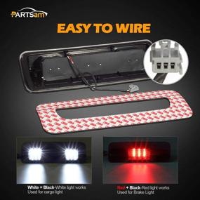 img 2 attached to Задние светильники Partsam LED высокого монтажа Third Brake Lights для Ford F150 F-150 04-08 - 2004 2005 2006 2007 2008 Замена заднего центрального светодиодного тормозного стоп-светодиода светильников фонарей крыши кабины для грузовиков.