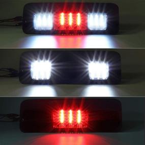 img 1 attached to Задние светильники Partsam LED высокого монтажа Third Brake Lights для Ford F150 F-150 04-08 - 2004 2005 2006 2007 2008 Замена заднего центрального светодиодного тормозного стоп-светодиода светильников фонарей крыши кабины для грузовиков.