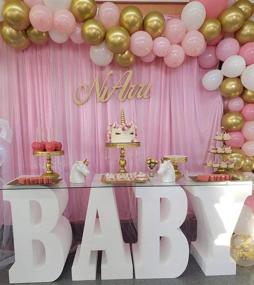 img 3 attached to 🎀 Exquisite Pink Tulle Wedding Backdrop Curtains – Enhance Your Engagement, Baby Shower, and Stage Decorations!