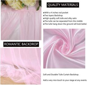 img 2 attached to 🎀 Exquisite Pink Tulle Wedding Backdrop Curtains – Enhance Your Engagement, Baby Shower, and Stage Decorations!