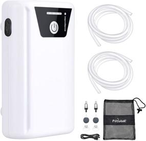 img 4 attached to 🐠 Enhance Aquarium Aeration with Petbank Portable Fish Tank Air Pump - USB Powered with 2600mAh Battery, Silent Bubbler for 1.5-2L/min Airflow