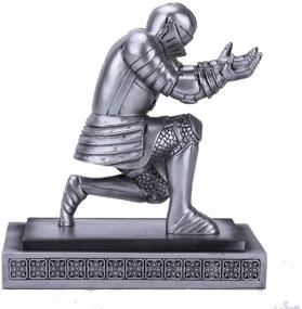 img 1 attached to 🖊️ CYXStar Resin Soldier Executive Pen Holder Desk Organizer - Stylish Pen Stand & Home Decor - Resin Pencil Holder with Pen - Perfect Gift Idea for Men (Silver)