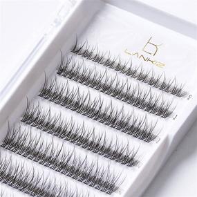 img 4 attached to LANKIZ Individual Lashes: Natural Cluster Lashes 12 Roots C Curl, 0.07mm Thickness, 8-14mm Length - Faux Mink DIY Individual Eyelashes (160pcs)